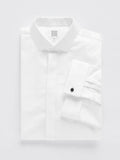 Cotton Fly-Front Dress Shirt