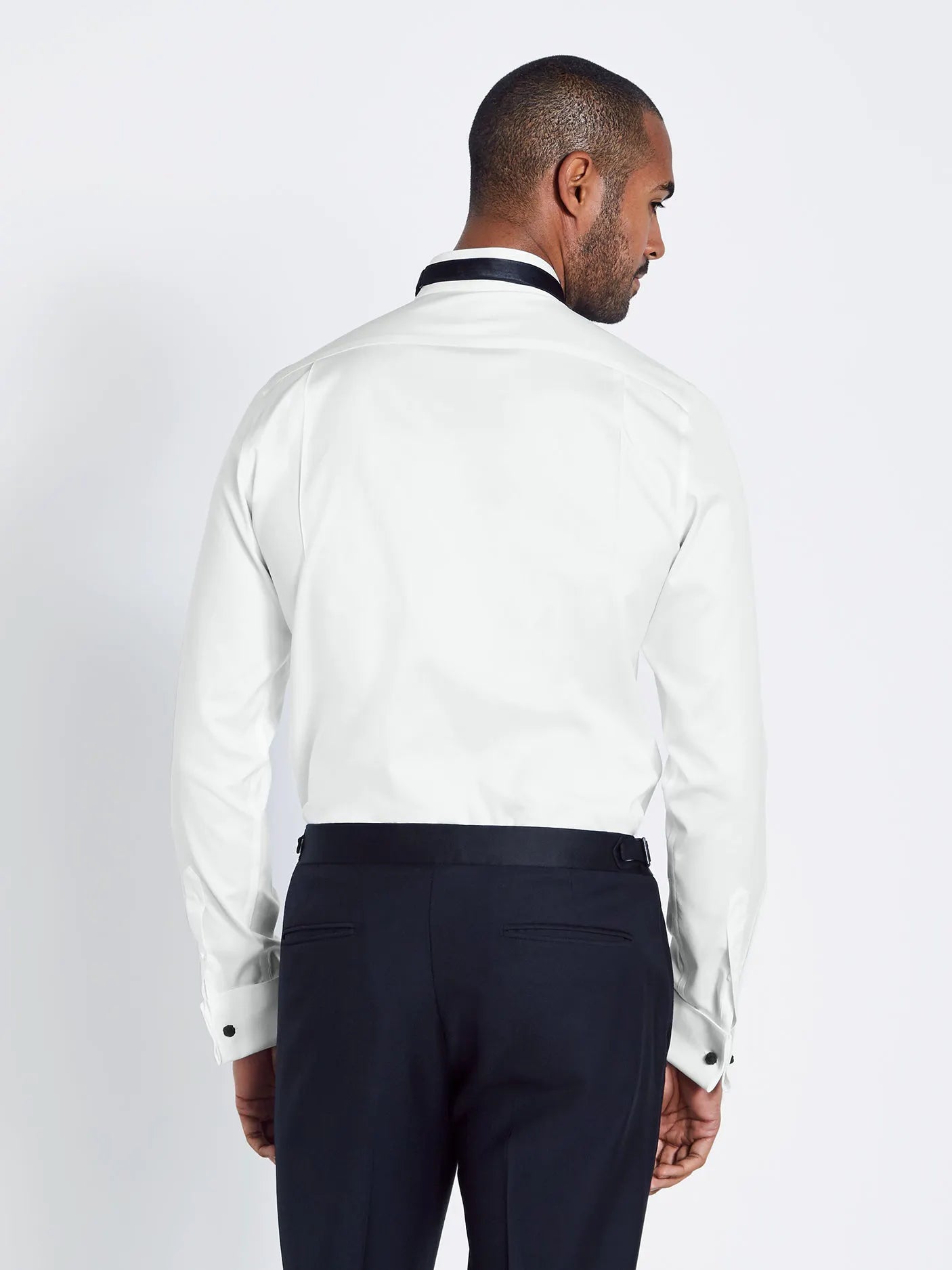 Wing Collar Fly-Front Dress Shirt My Store Wing Collar Fly-Front Dress Shirt My Store