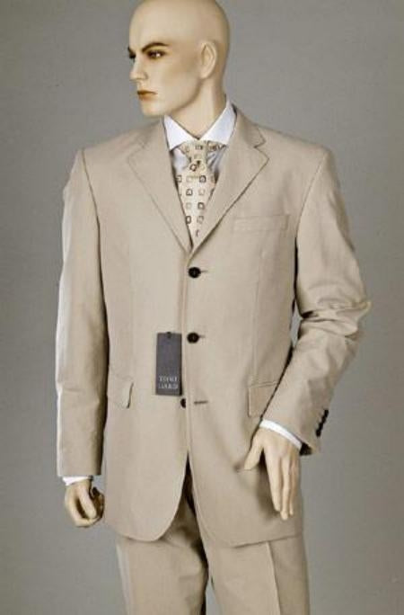 Beige Slim Fit Crosshatch Groom Suit for men by BespokeDailyShop