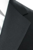 Black Tapered Tuxedo 2 Button Tuxedo Wool For Men